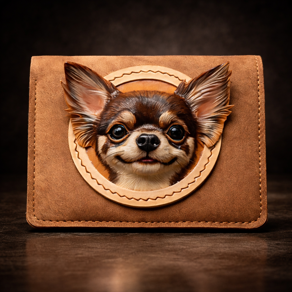 ChatGPT Image 2026年1月14日 10_06_20 Handmade Genuine Leather Card Holder / Wallet - Image 1